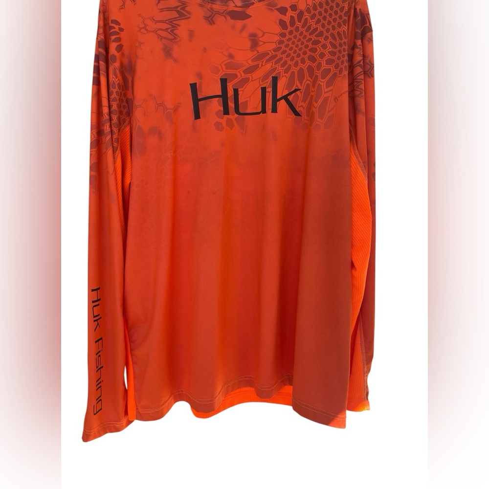 Huk Size XL Men’s Vibrant Orange Performance Shirt fishing